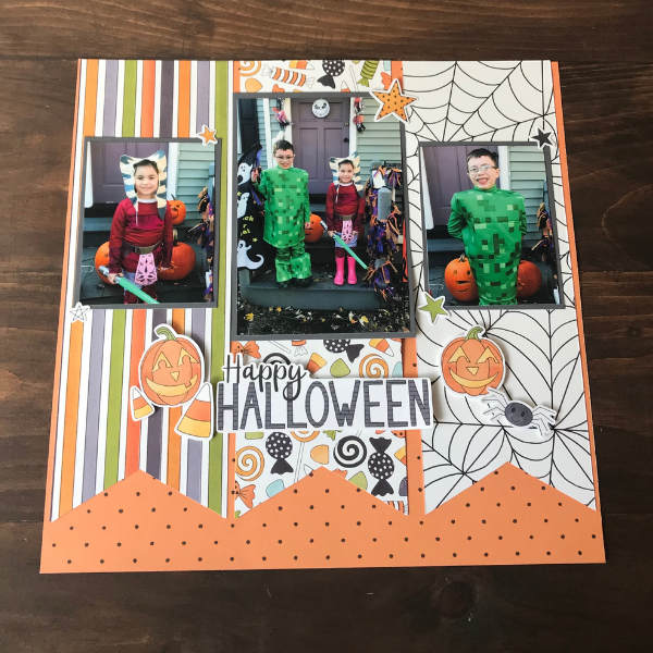 Happy Halloween Scrapbook Layout