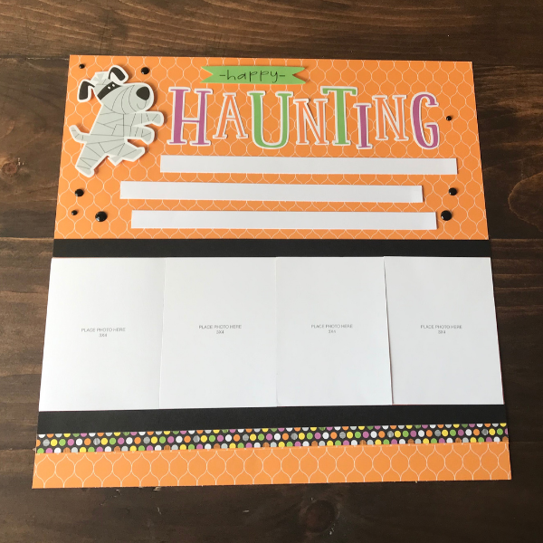 Happy haunting scrapbook layout