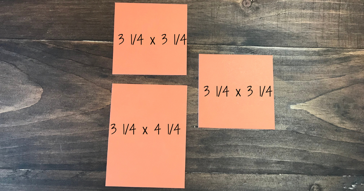 Measurements for Fall Scrapbook Page