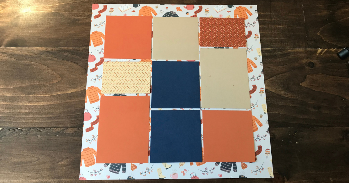 simple and easy fall scrapbook page layout