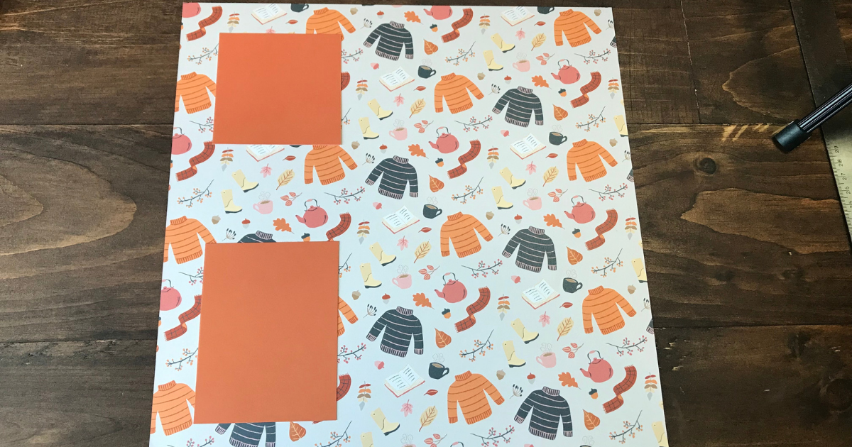 Simple fall scrapbook layout