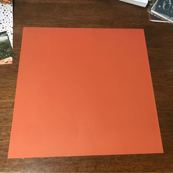 Use paprika as the base for the fall scrapbook page