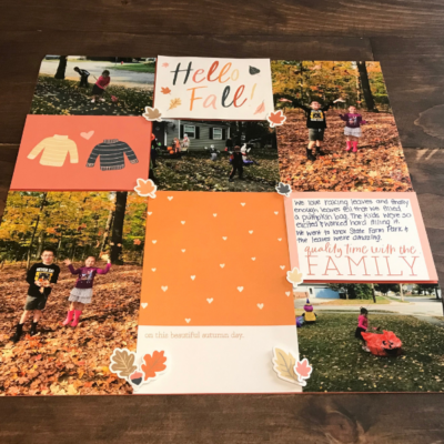 Easy Fall Leaves Scrapbook Page