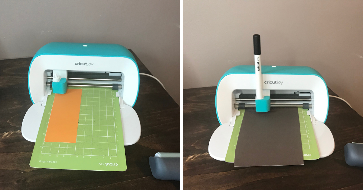 Cricut Joy cutting and writing the Thanksgiving Project