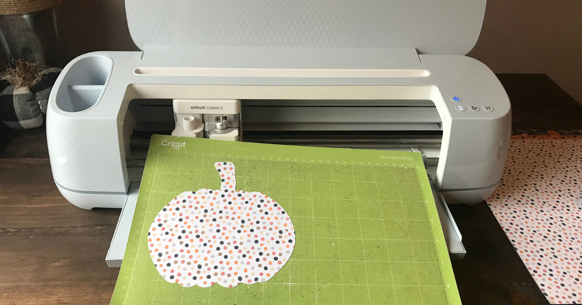 Cutting the pumpkin shape with the Cricut Maker 3