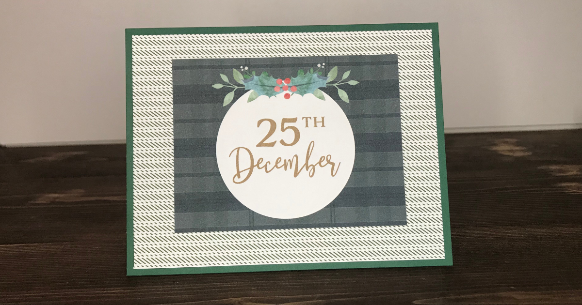 easy scrapbook Christmas card idea