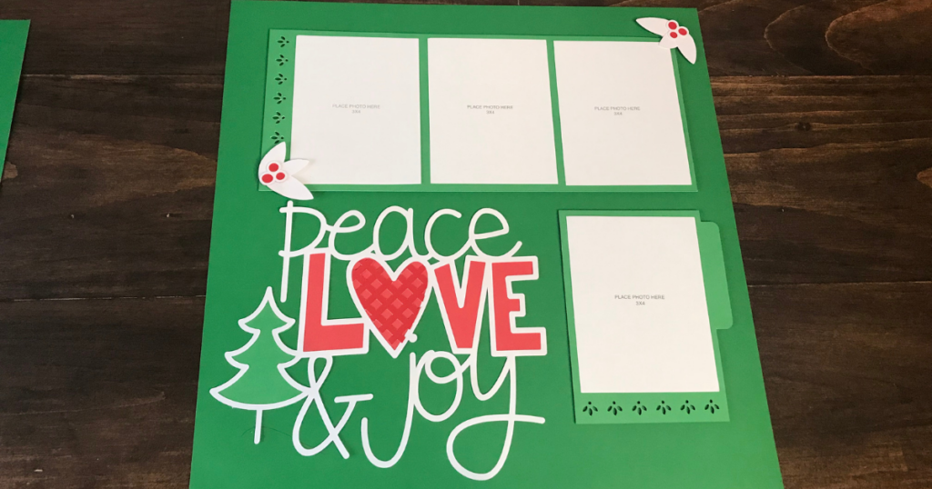 Cricut Christmas Scrapbook Layouts