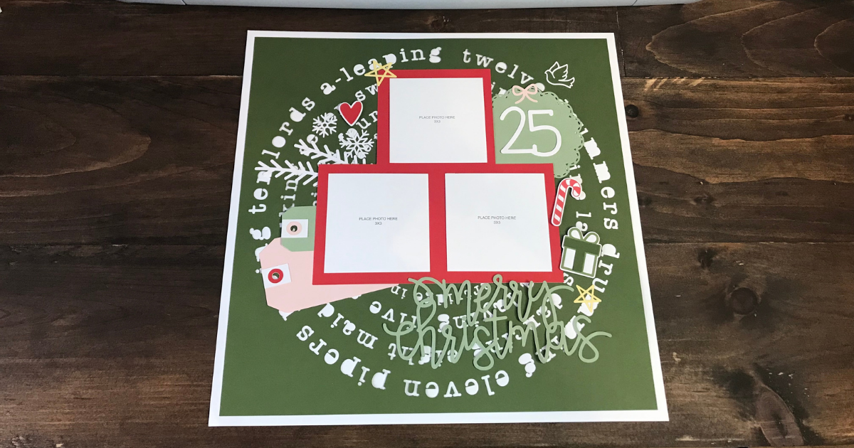 Cricut Merry Christmas Scrapbook Pages