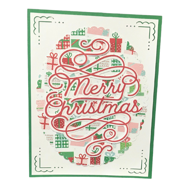 Elegant Merry Christmas Cricut Card
