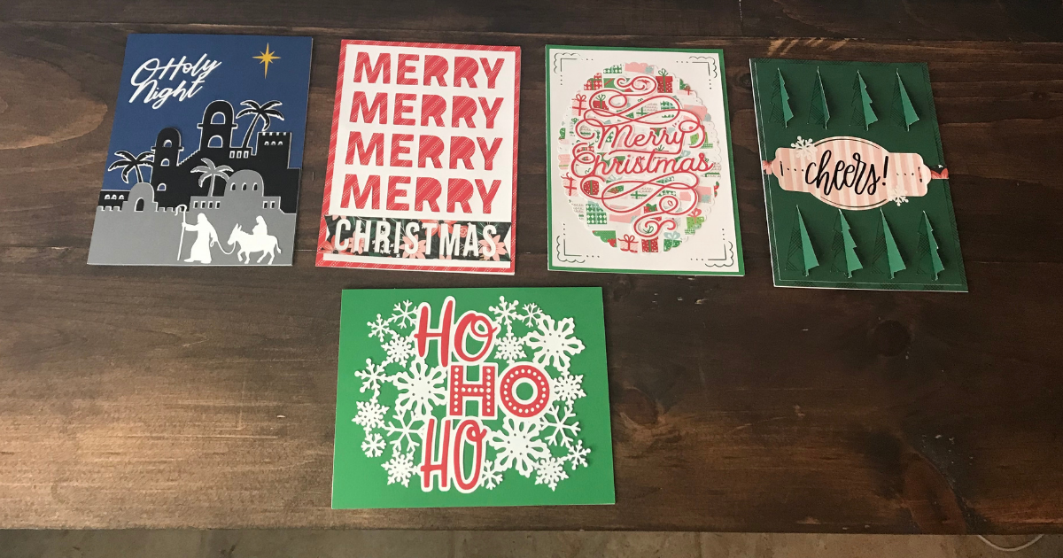 how to make Cricut Christmas Cards