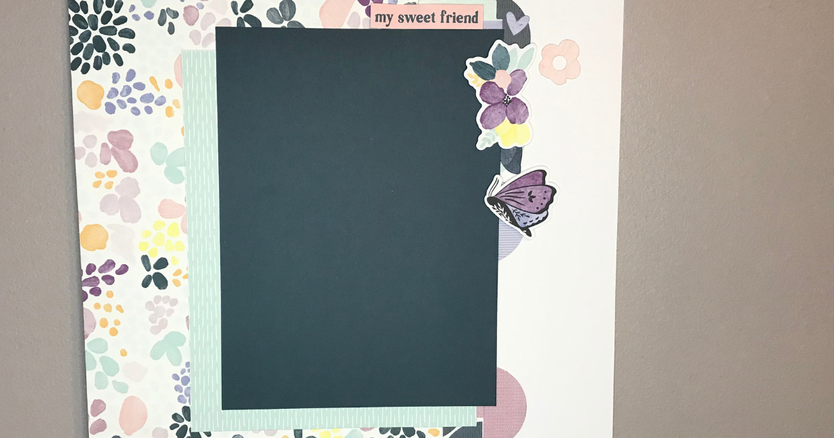 Bff scrapbook idea using layered paper