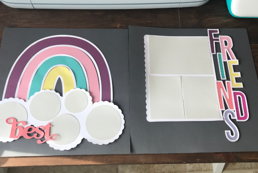 Cute Best Friend Scrapbook Layout with Cricut