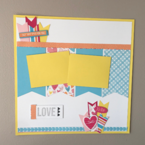 easy and fun simple scrapbook layouts with pennants
