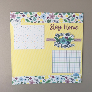 fun and simple stay home scrapbook page