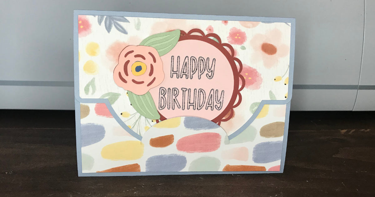 Happy Birthday Floral Card with Cricut 