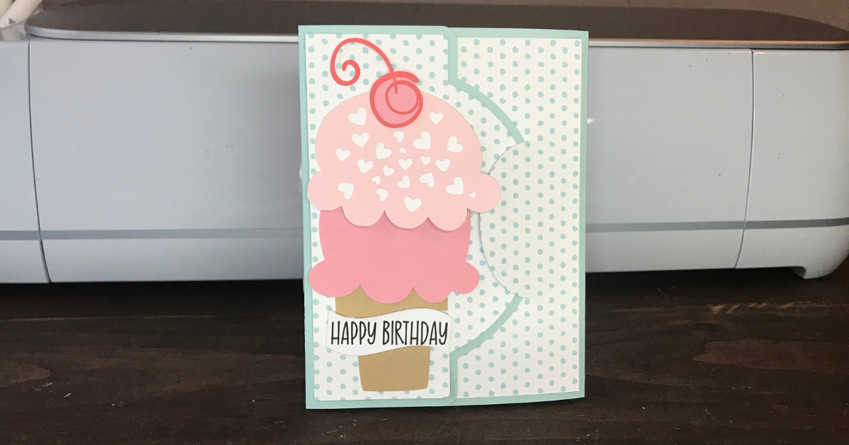 Ice Cream birthday card made with Cricut Maker 3