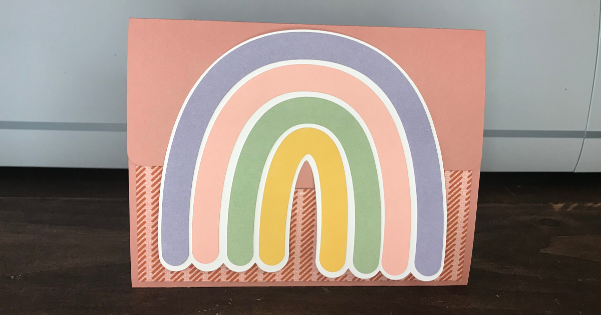 Rainbow Card with Cricut