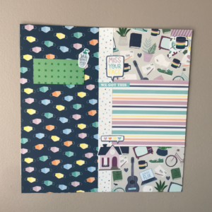 Simple scrapbook page idea for during quarantine