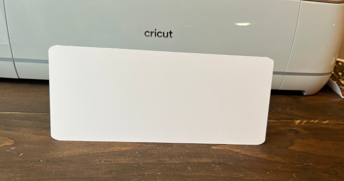 Horizontal Slim card with Cricut 