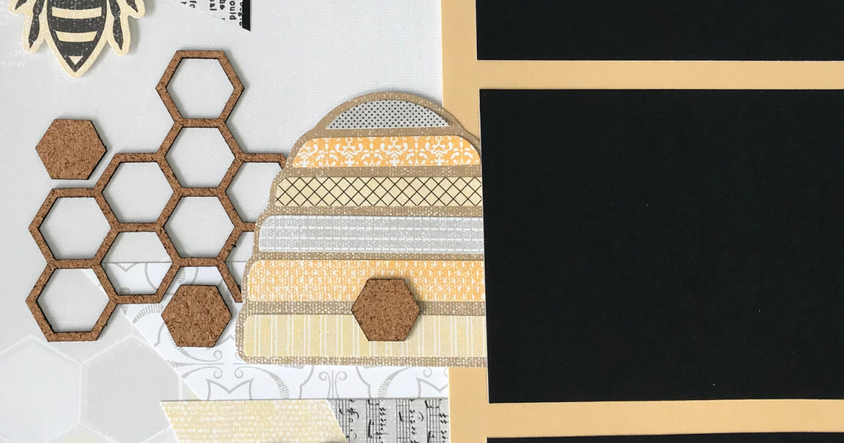 Family Scrapbook design idea by using a beehive 