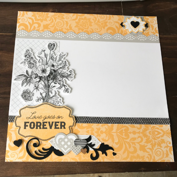 Family Scrapbook Page design using neutral colors