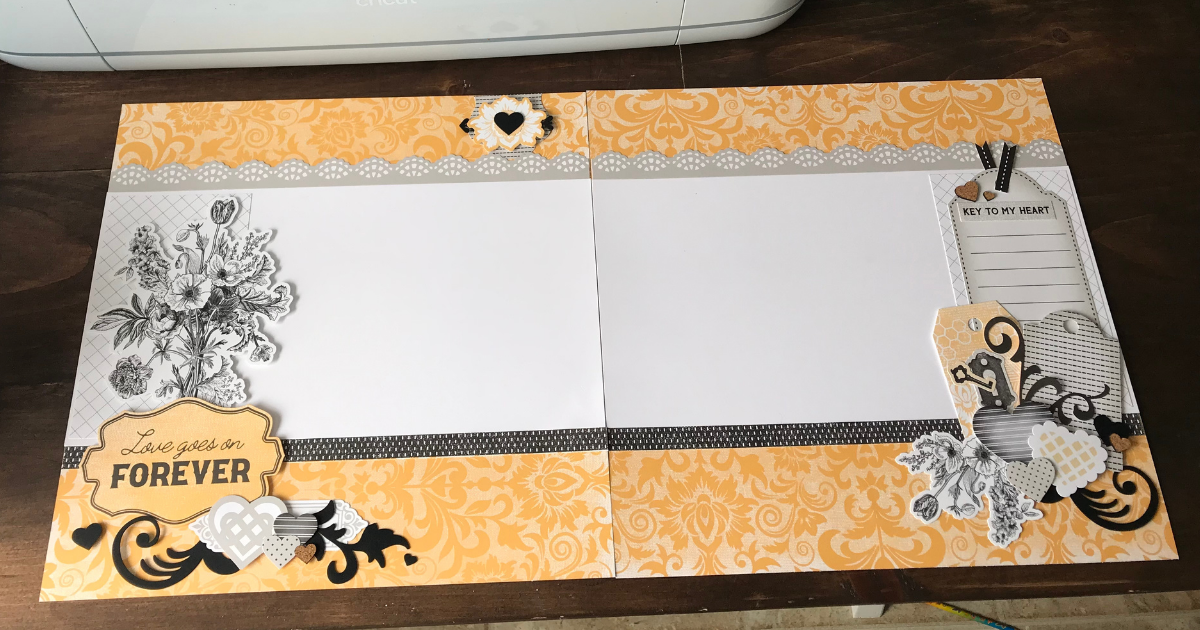 Family scrapbook design layout