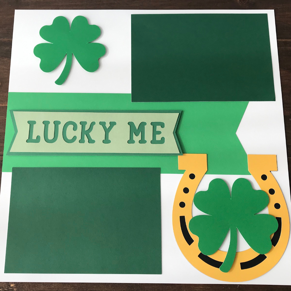 St. Patrick's day scrapbook layout