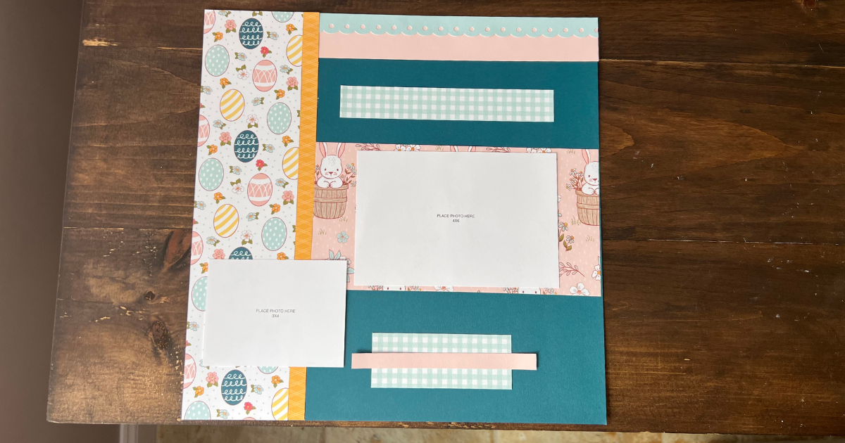 beginner scrapbook layout idea 