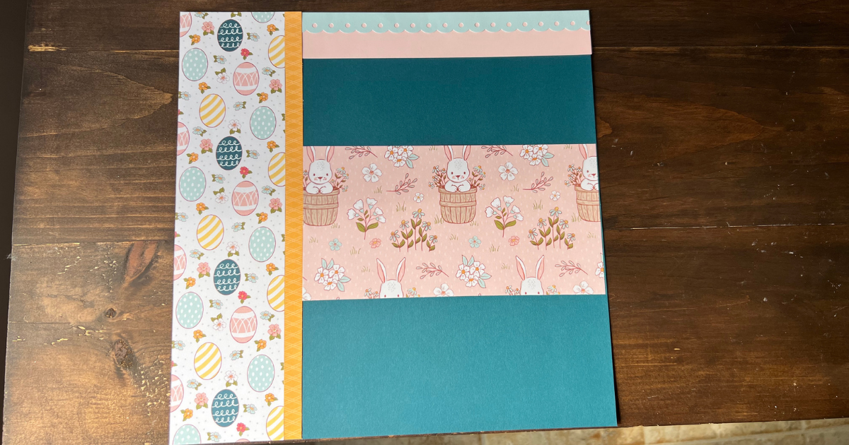 cute scrapbook layout with paper for beginners