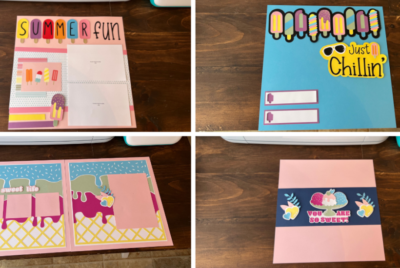 Discover 5 Cricut Ice Cream Scrapbook Layouts For Fun Everyday Life Moments this Summer