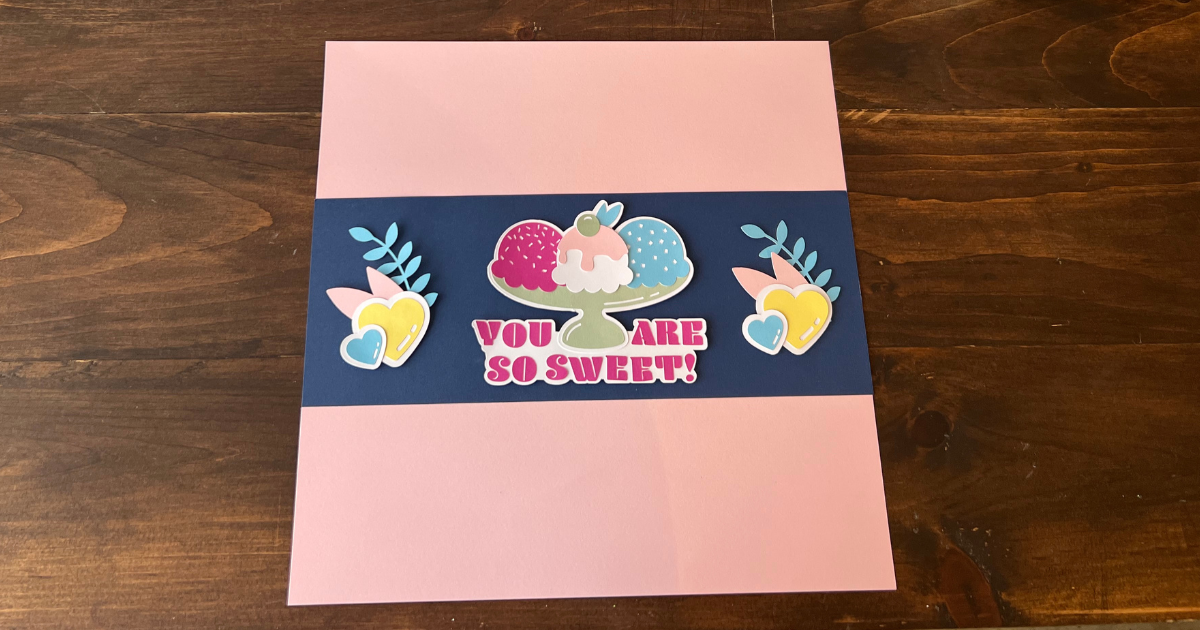 Cricut Ice Cream Scrapbook Layout for Summer