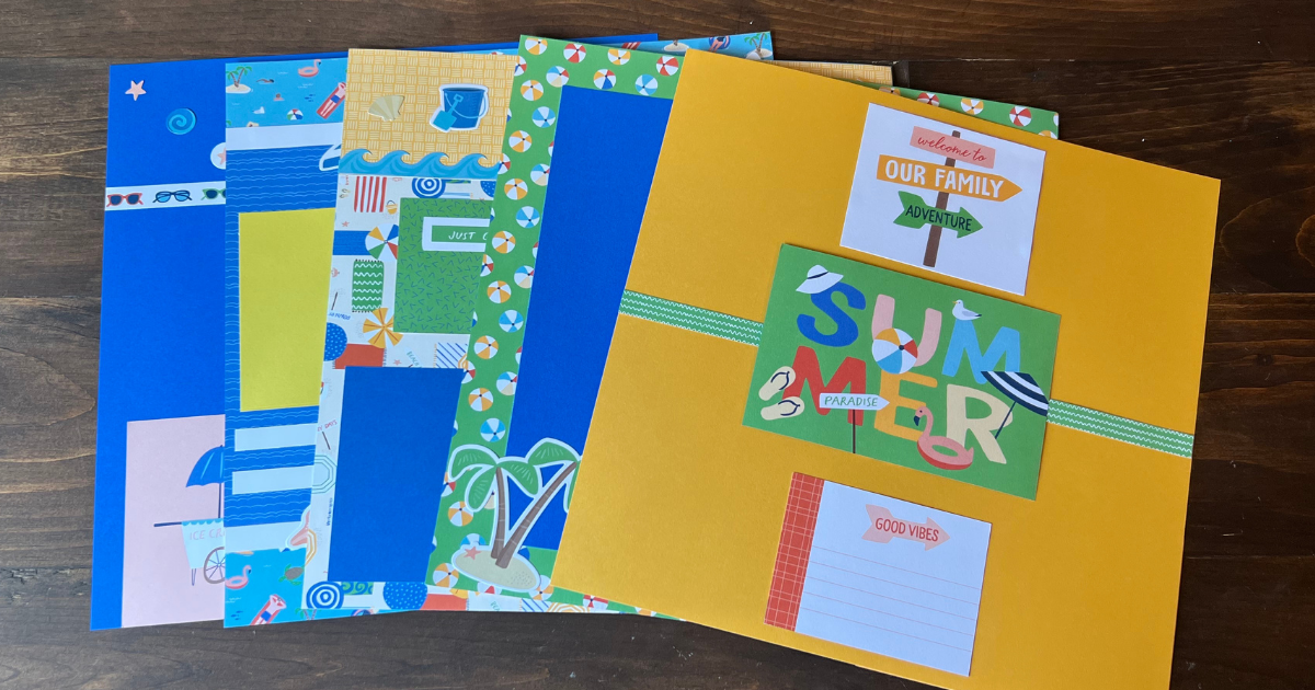 Cricut Pool Scrapbook Idea to Make the Best Layout for Summer Memories -  Sunflower Paper Crafts