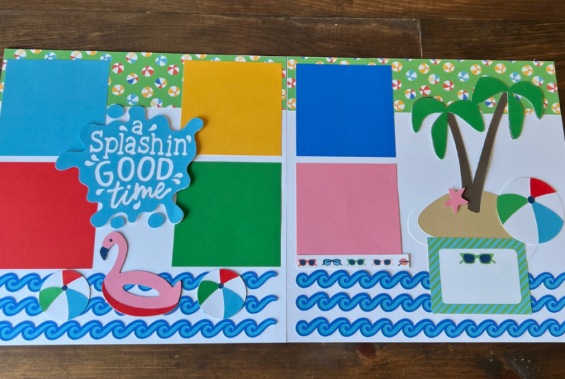 Cricut Pool Scrapbook Idea to Make the Best Layout for Summer Memories