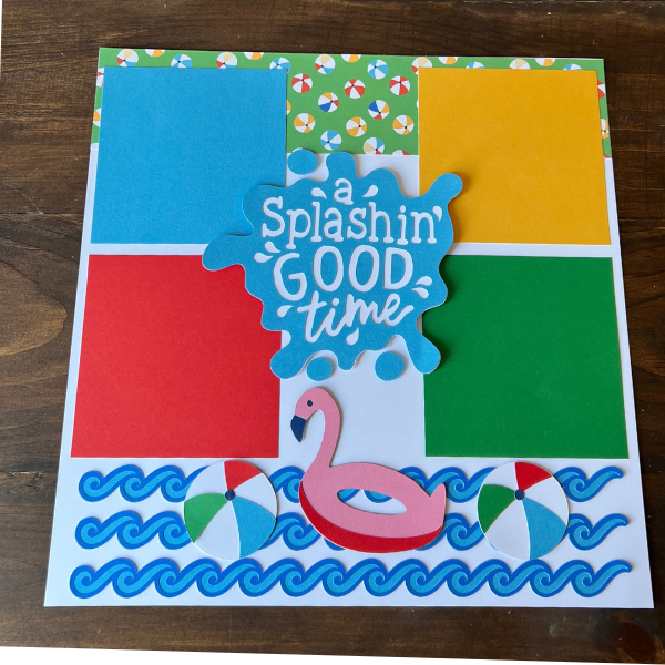 Cricut Pool Scrapbook Idea to Make the Best Layout for Summer Memories -  Sunflower Paper Crafts