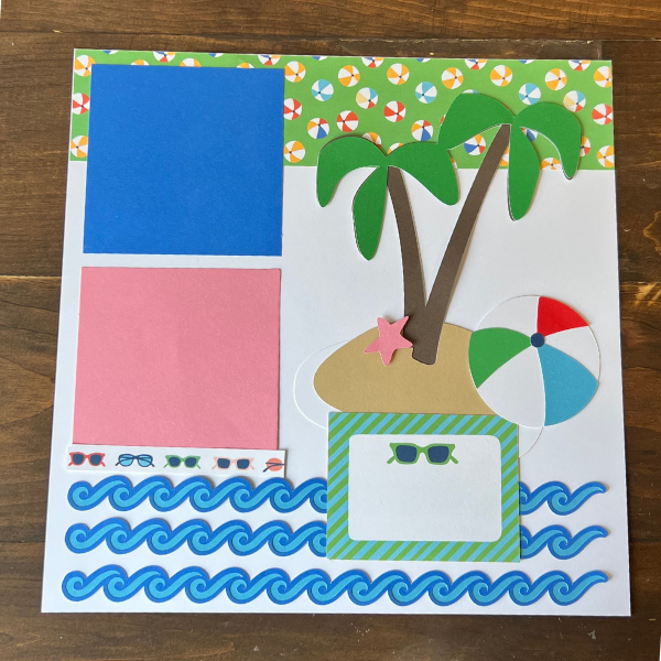 Pool scrapbook layout