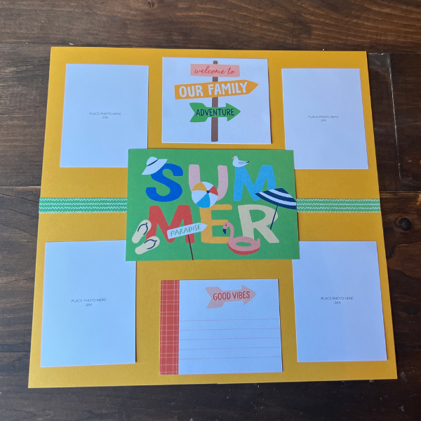 Simple summer scrapbook page idea