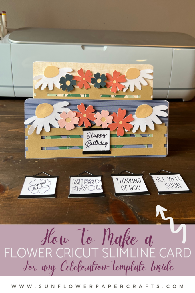 Cricut Card Idea for a slimline card