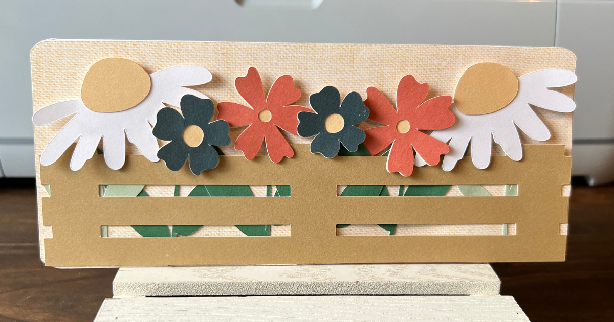 Floral Cricut Slimline Card