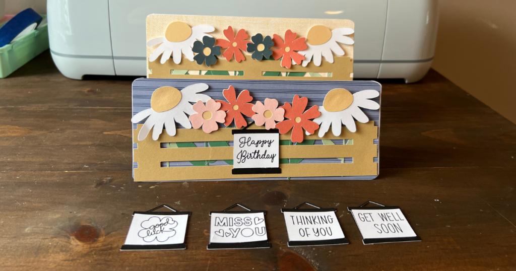 Flower Cricut Slimline Card