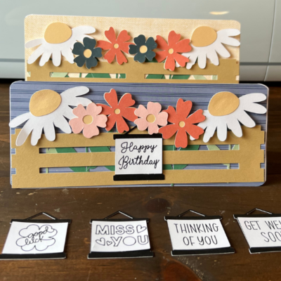 How To Make a Flower Cricut Slimline Card that Will be Your New Favorite