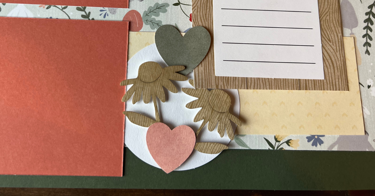 wood grain die cuts for simple scrapbook ideas for beginners