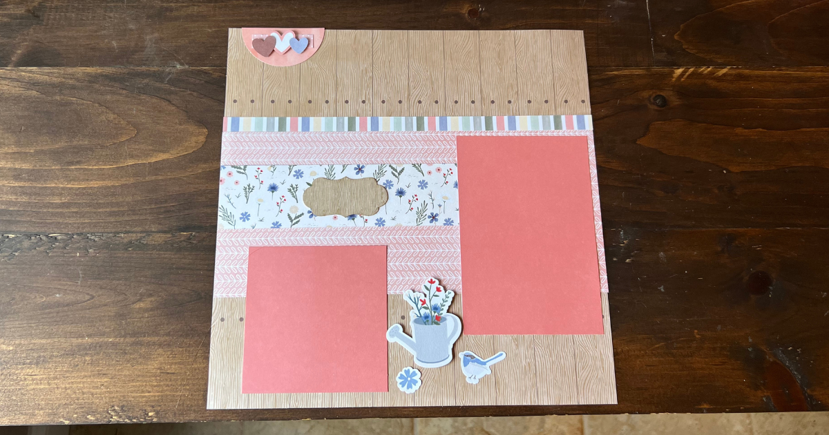 simple scrapbook page for beginners